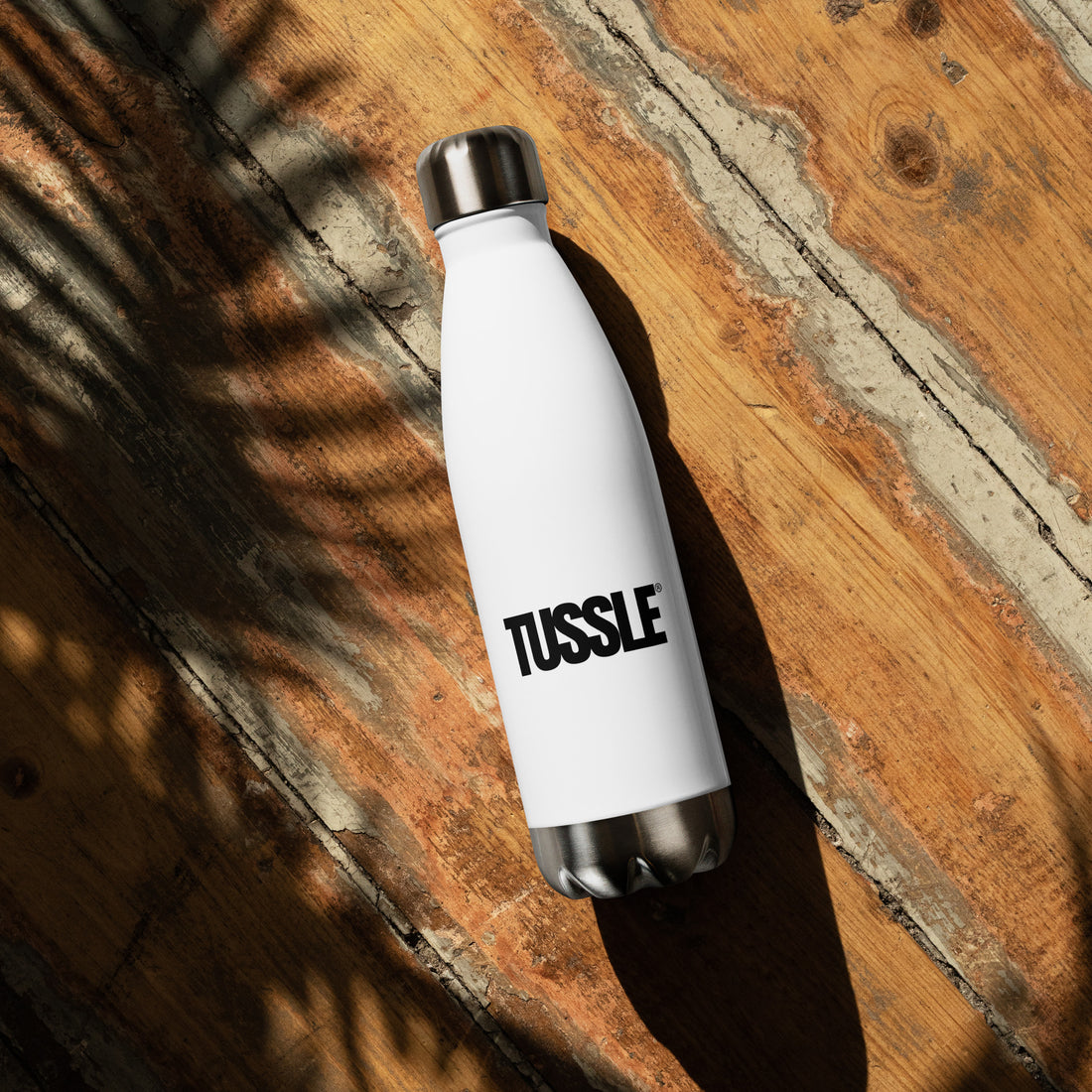 Tussle Stainless Steel Water Bottle - White / Black