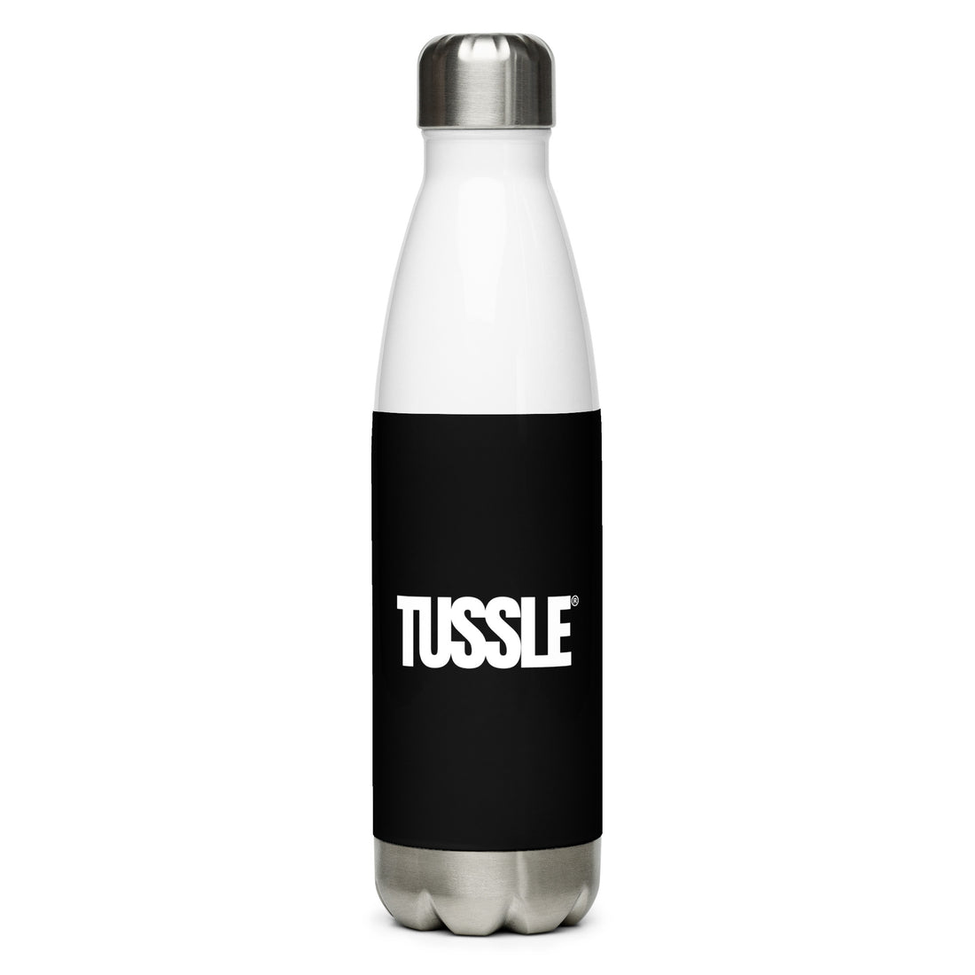 Tussle Stainless Steel Water Bottle - Black / White